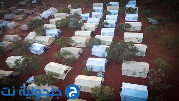 ريادية في الإنسانية  : جمعية الإغاثة 48 تبني مخيمًا كامل العتاد للنازحين السوريين